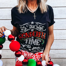 Load image into Gallery viewer, Most Wonderful Time Of The Year V-Neck Tee