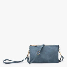 Load image into Gallery viewer, Riley 3 Compartment Crossbody/Wristlet - Indigo Blue