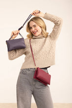 Load image into Gallery viewer, Riley Monogrammable 3 Compartment Crossbody/Wristlet - Foil Red