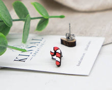 Load image into Gallery viewer, Candy Cane Stud Earrings