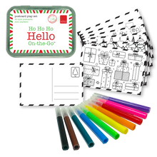 Load image into Gallery viewer, Ho Ho Ho Hello On-the-Go Kids Christmas Postcard Play Set