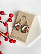 Load image into Gallery viewer, Gingerbread House Dangle Earrings