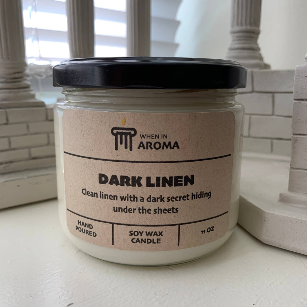Dark Linen Soy Candle