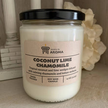 Load image into Gallery viewer, Coconut Lime Chamomile Soy Candle