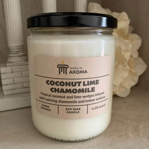 Coconut Lime Chamomile Soy Candle