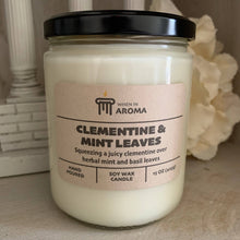 Load image into Gallery viewer, Clementine &amp; Mint Leaves Soy Candle