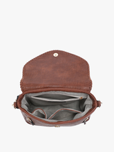 Load image into Gallery viewer, Lorelei Double Zip Whipstitch Trim Crossbody - Black