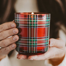 Load image into Gallery viewer, Warm &amp; Cozy Plaid 12 oz Boxed Soy Candle - Christmas Gifts