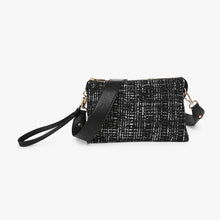 Load image into Gallery viewer, Izzy Tweed Crossbody w/ Guitar Strap - Black