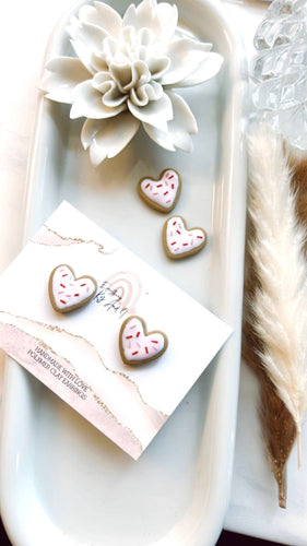 Heart Cookie Studs