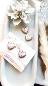 Heart Cookie Studs