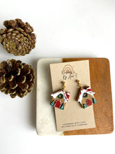 Load image into Gallery viewer, Gingerbread House Dangle Earrings