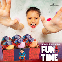 Load image into Gallery viewer, Superhero Bath Bomb with Toy Surprise