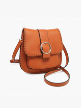 Load image into Gallery viewer, Sandra Buckle Flapover Crossbody Bag - Black