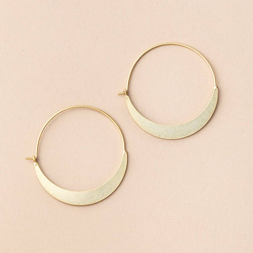 Refined Earring Collection - Crescent Hoop