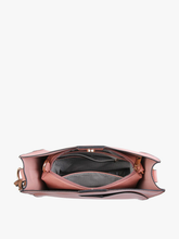 Load image into Gallery viewer, Lyla 2-in-1 Bucket Bag w/ Guitar Strap - Black&amp; Saddle Brown