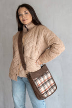 Load image into Gallery viewer, Chloe Crossbody with Guitar Strap - Red Green Multi Plaid