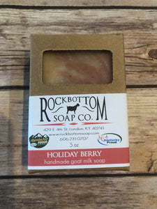 Holiday Berry Handmade Goat Milk Bar Soap