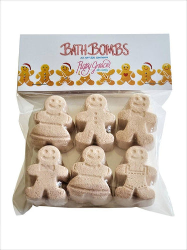 Gingerbread Men Bath Bomb -   Pack of 6