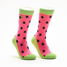 Load image into Gallery viewer, Woven Pear Watermelon Babies Crew Socks