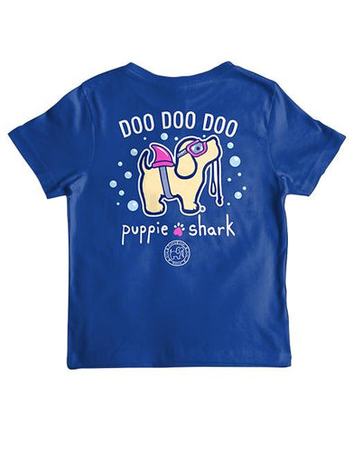 Puppie Love Shark Pup-Youth Short Sleeve Tee