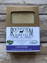 Load image into Gallery viewer, Rock Bottom Soap Co. Lavender goat milk soap