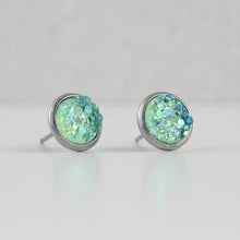 Load image into Gallery viewer, Fresh Mint Druzy Crystal Earrings