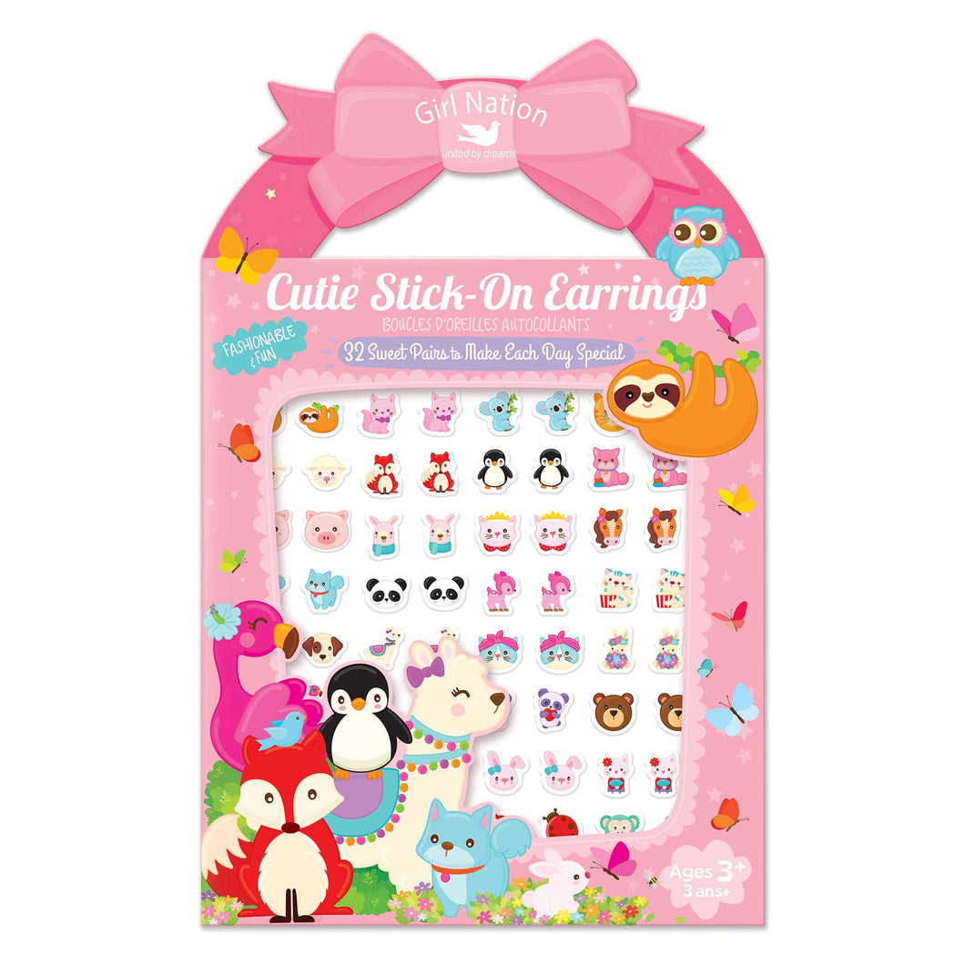 Cutie Stick-On Earrings - Animal Friends