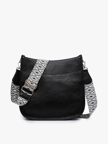 Chloe Crossbody with Guitar Strap - Black