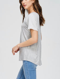 Papermoon Raglan Contrast Short Sleeve Top