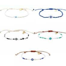 Load image into Gallery viewer, Lotus and Luna Evil Eye Bracelet
