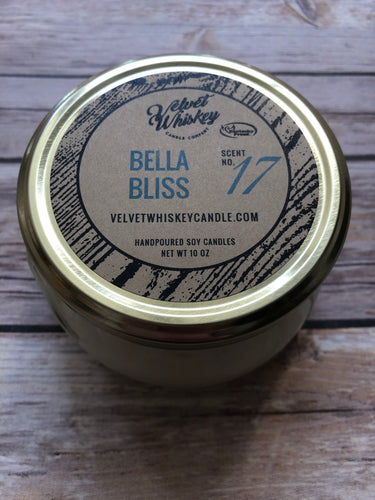 Velvet Whiskey Candle Company Bella Bliss 10oz Handpoured Soy Candle
