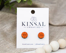 Load image into Gallery viewer, Basketball Stud Earrings