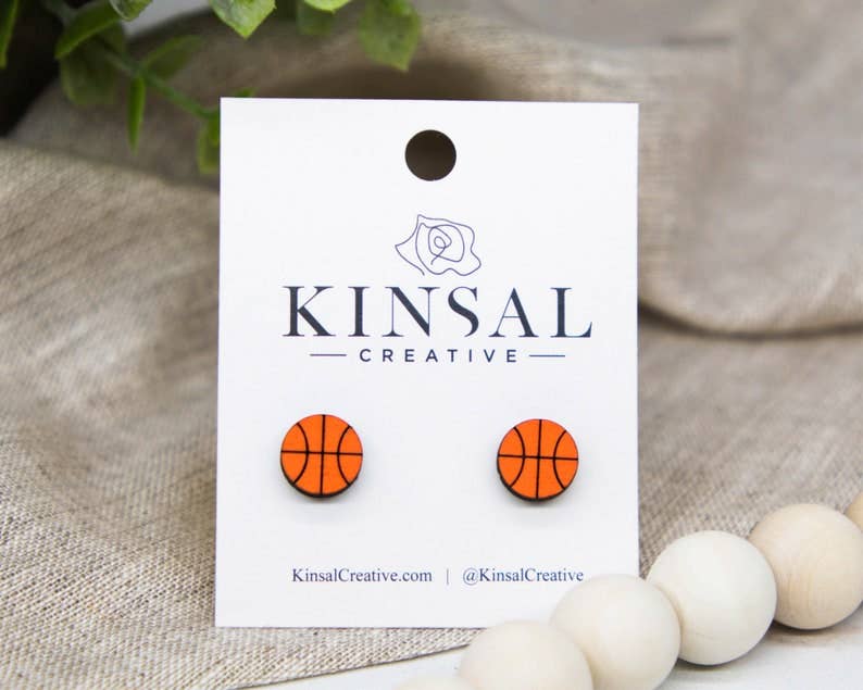 Basketball Stud Earrings