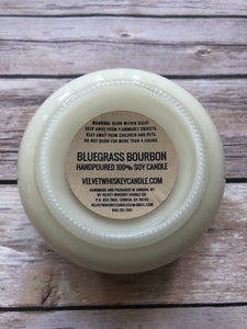 Velvet Whiskey Candle Company Bluegrass Bourbon 10oz Handpoured Soy Candle