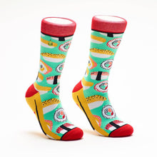 Load image into Gallery viewer, Woven Pear Sushi Me Rollin’ Crew Socks