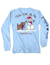 Load image into Gallery viewer, Puppie Love Chillin’ With My Pup Long Sleeve Tee