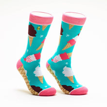 Load image into Gallery viewer, Woven Pear Ice Cream Crew Socks