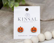 Load image into Gallery viewer, Jack-o-lantern Stud Earrings