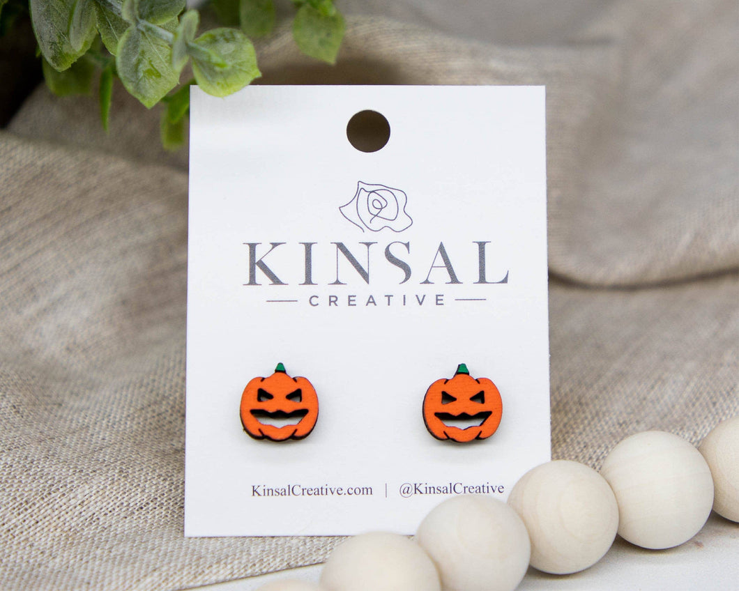 Jack-o-lantern Stud Earrings