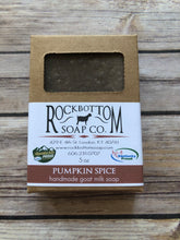 Load image into Gallery viewer, Rock Bottom Soap Co. Pumpkin Spice handmade goat milk soap