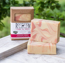 Load image into Gallery viewer, Holiday Berry Handmade Goat Milk Bar Soap