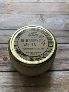Velvet Whiskey Candle Company Blueberry Vanilla 10oz Handpoured Soy Candle