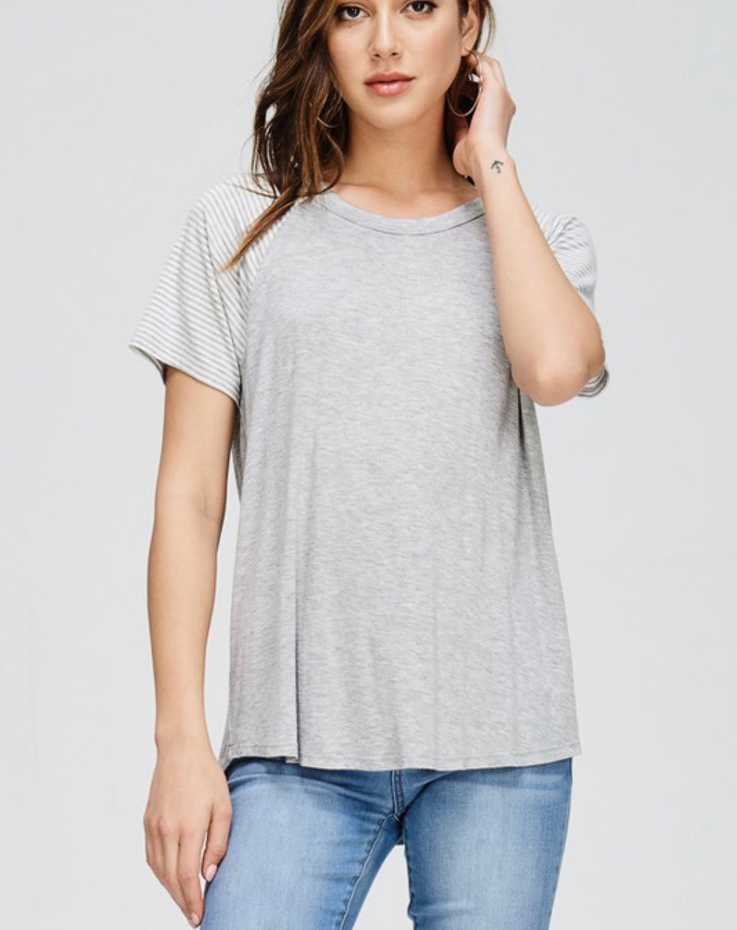 Papermoon Raglan Contrast Short Sleeve Top