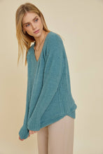 Load image into Gallery viewer, Cozy V-Neck Sweater - Spruce