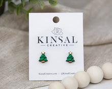 Load image into Gallery viewer, Christmas Tree Stud Earrings