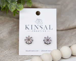 Spider Web Stud Earrings