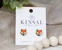 Load image into Gallery viewer, Fox Stud Earrings