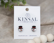 Load image into Gallery viewer, Snowman Stud Earrings