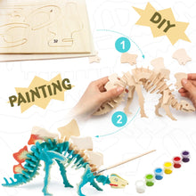 Load image into Gallery viewer, 3D Wooden Puzzle-Stegosaurus